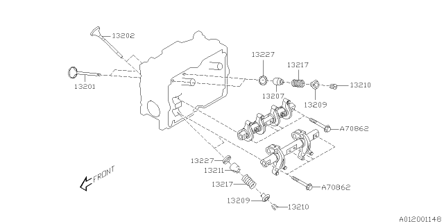 2000 Subaru Outback Valve Mechanism Diagram 1