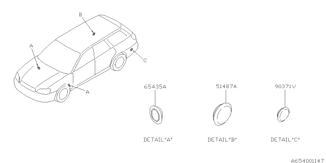 2003 Subaru Legacy Sun Roof Diagram 6