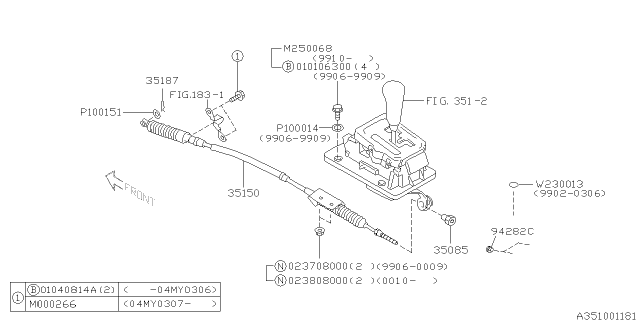 2001 Subaru Outback Selector System Diagram 2