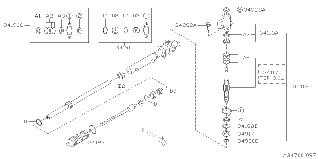 2001 Subaru Legacy Power Steering Gear Box Diagram 3