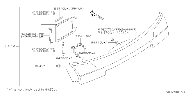 2004 Subaru Outback Lamp - Rear Diagram 2