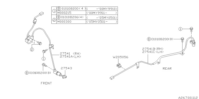 2003 Subaru Legacy Antilock Brake System Diagram 1
