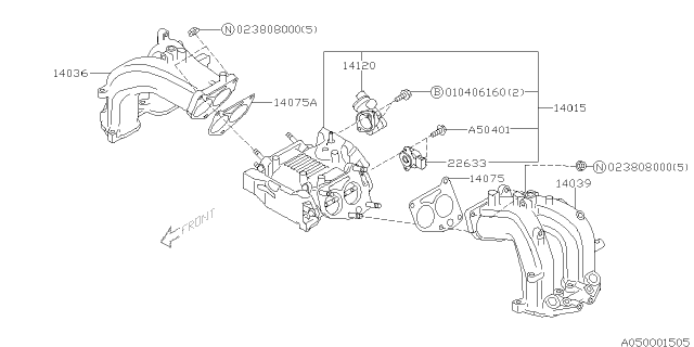 2005 Subaru Baja Intake Manifold Diagram 12