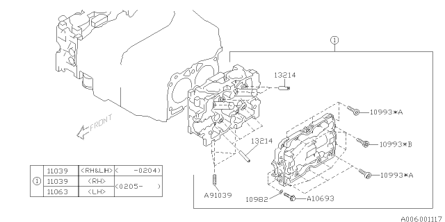 2001 Subaru Outback Cylinder Head Diagram 1