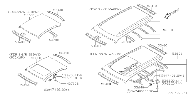 2000 Subaru Legacy Body Panel Diagram 8