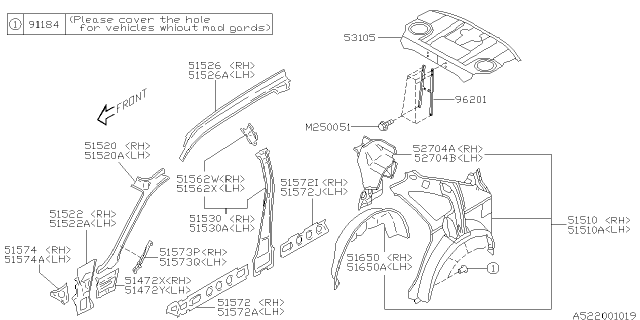 2005 Subaru Baja Side Panel Diagram 1