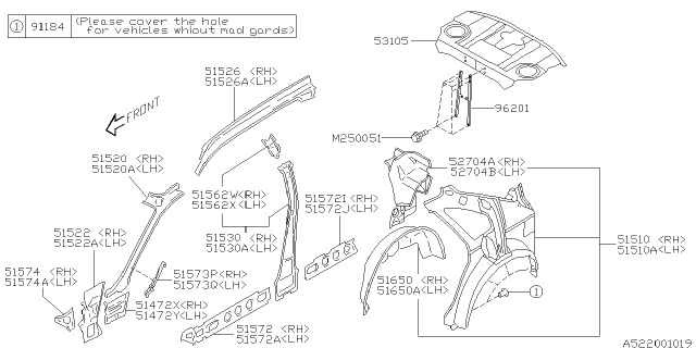 2003 Subaru Legacy Side Panel Diagram 1