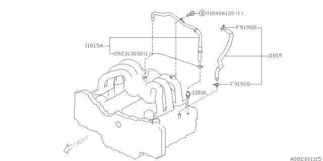 2002 Subaru Outback Emission Control - PCV Diagram 2