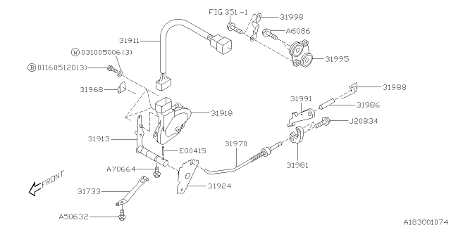 2001 Subaru Legacy Control Device Diagram