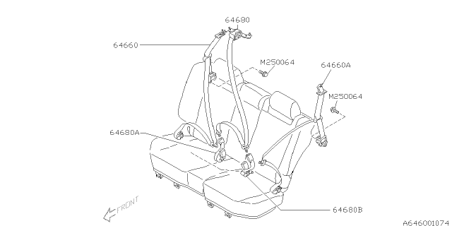 2002 Subaru Legacy Rear Seat Belt Diagram 4