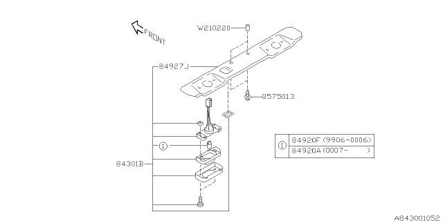 2003 Subaru Baja Lamp - License Diagram 2