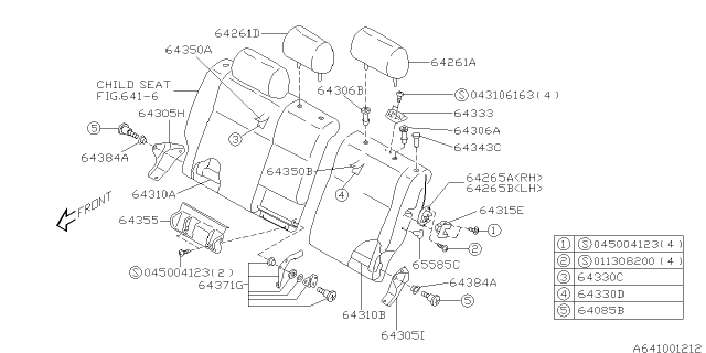 2000 Subaru Outback Rear Seat Diagram 1