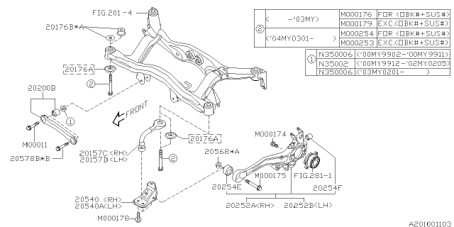 2003 Subaru Baja Rear Suspension Diagram 4