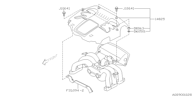 2003 Subaru Baja Cover - Engine Diagram