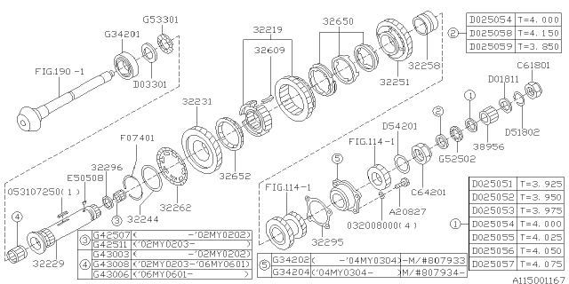 2004 Subaru Legacy Drive Pinion Shaft Diagram 1