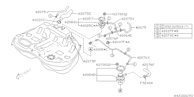 2003 Subaru Legacy Fuel Tank Diagram 4