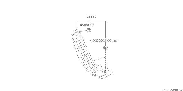 2004 Subaru Legacy Foot Rest Diagram