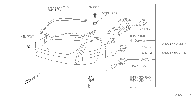 2001 Subaru Legacy Head Lamp Diagram 2