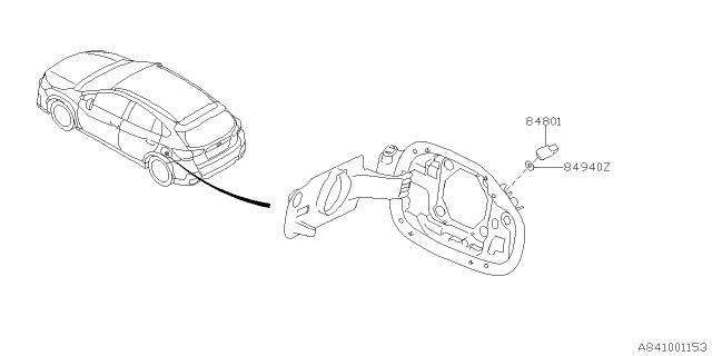 2020 Subaru Crosstrek Packing Diagram for 84940FL100