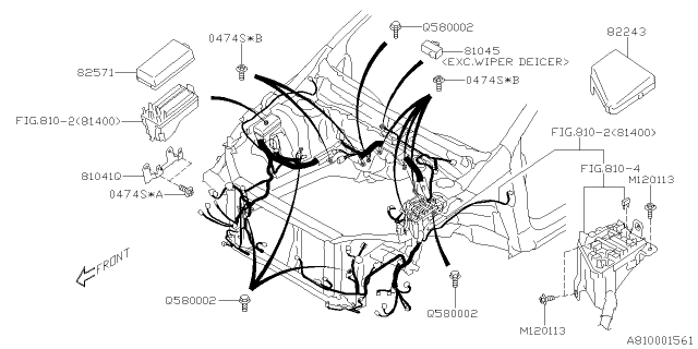 2019 Subaru Crosstrek Relay Holder Top Diagram for 82571FL020