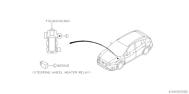 2021 Subaru Crosstrek Steering Column Diagram 1