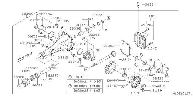 2020 Subaru Crosstrek Differential - Individual Diagram 1