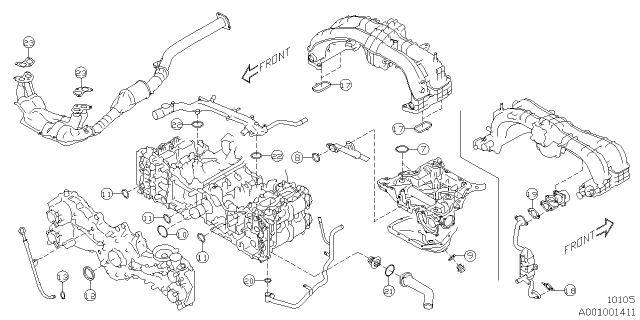 2020 Subaru Crosstrek Engine Assembly Diagram 3