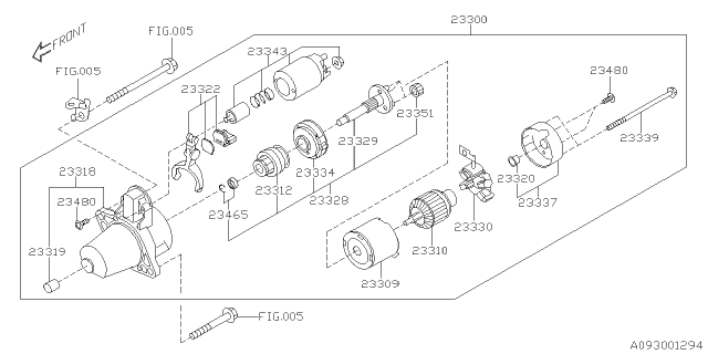 2019 Subaru Crosstrek Starter Motor Assembly Diagram for 23300AA830
