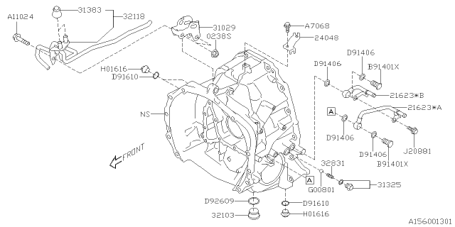 2019 Subaru Crosstrek Pipe Complete Oil Clr Diagram for 21623AA240