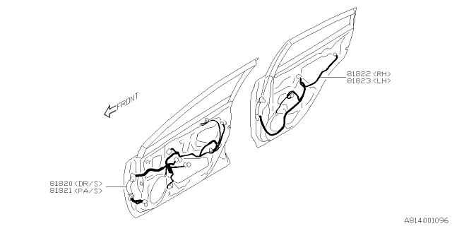 2018 Subaru Crosstrek Cord - Door Diagram