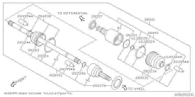 2021 Subaru Crosstrek Rear Axle Diagram 1