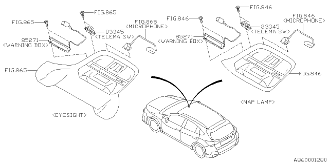 2020 Subaru Crosstrek Warning Box Ay Us Diagram for 85271FL100