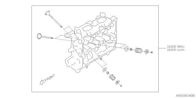 2020 Subaru Crosstrek Head & Valve Set-CYL Diagram for 11019AA930