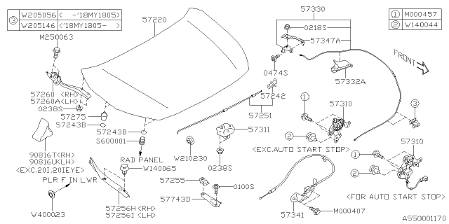 2018 Subaru Crosstrek STOPPER Rear Gate Diagram for 906600001