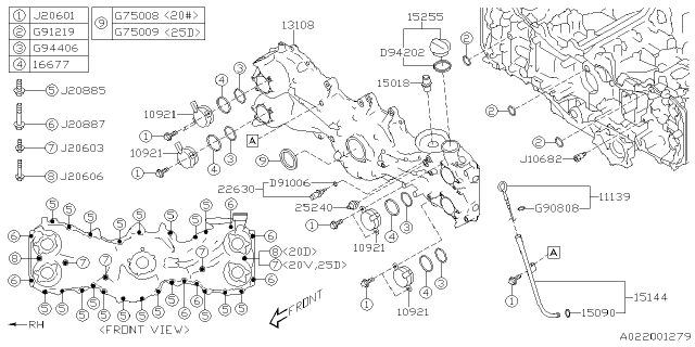 2021 Subaru Crosstrek GUAGE Assembly Oil Level Diagram for 11139AA130