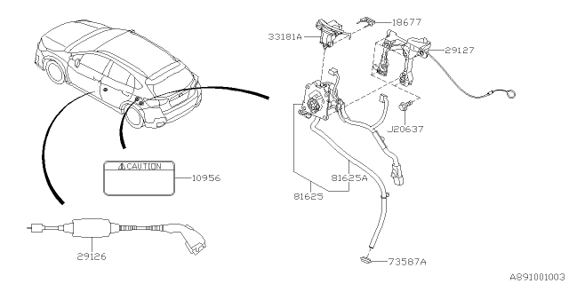 2020 Subaru Crosstrek Charge Cable EV Diagram