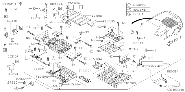 2020 Subaru Crosstrek Main Battery Parts Diagram