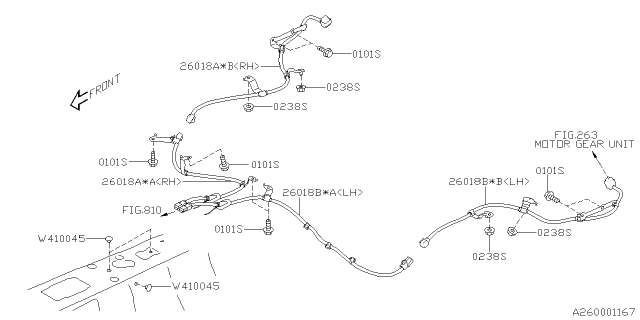 2019 Subaru Crosstrek Adapter Cord EPB FLH Diagram for 26018FL070