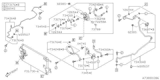 2019 Subaru Crosstrek O Ring Diagram for 73581FL000