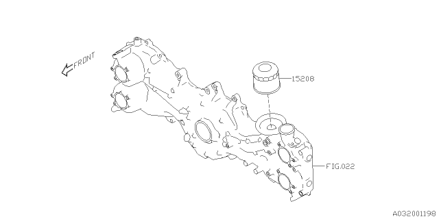 2021 Subaru Crosstrek Oil Pump & Filter Diagram