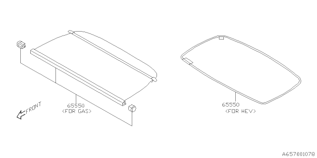 2018 Subaru Crosstrek Tonneau Cover Diagram