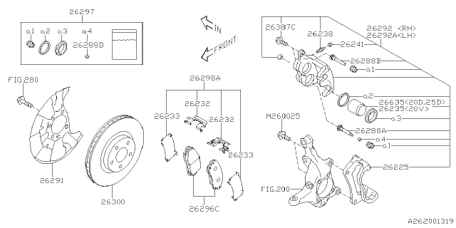 2020 Subaru Crosstrek Front Brake Diagram