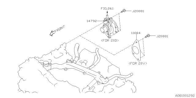 2019 Subaru Crosstrek Pump Vacuum Diagram for 14792AA060
