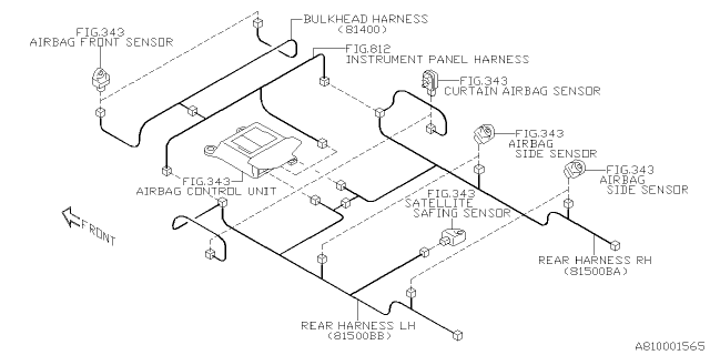 2021 Subaru Crosstrek Wiring HARN Ctr Bhd Diagram for 81402FL112