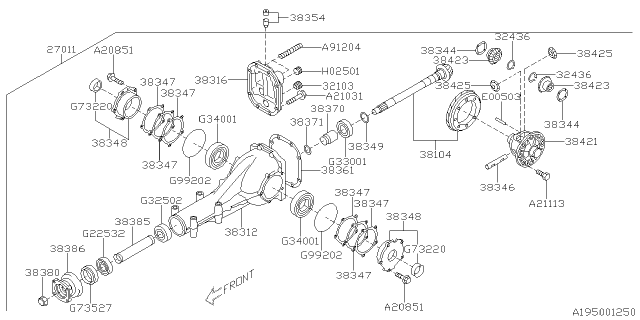 2020 Subaru Crosstrek Differential - Individual Diagram 2