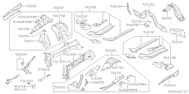 2021 Subaru Crosstrek Body Panel Diagram 18