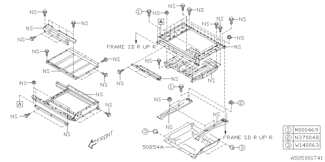 2019 Subaru Crosstrek Cover Battery Lower Diagram for 50854FL010