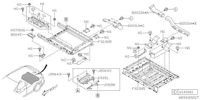 2020 Subaru Crosstrek Duct Ay CLG OUTR2 Diagram for 82031FL720