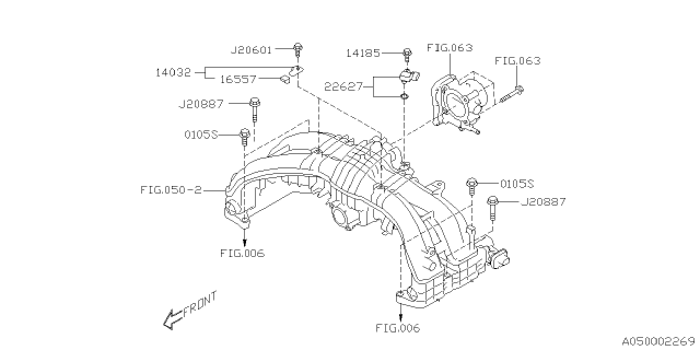 2020 Subaru Crosstrek Sensor Assembly-Press Diagram for 22627AA540