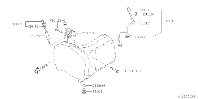 2019 Subaru Crosstrek Manual Transmission Case Diagram 1